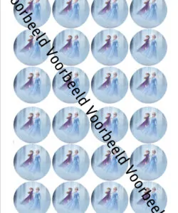 Eetbare Cupcakeprint Frozen 2 2 - 24 cupcake rondjes