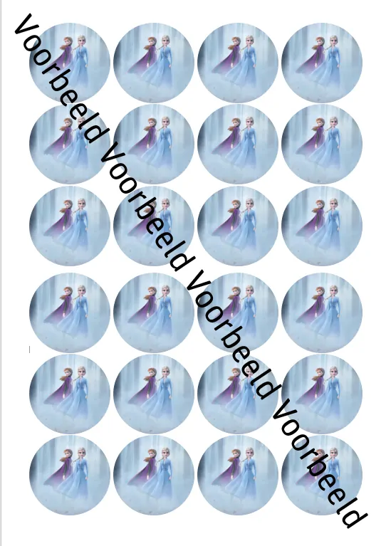 Eetbare cupcakeprint frozen 2 2 - 24 cupcake rondjes bij cake, bake & love 5 Eetbare cupcakeprint frozen 2 2 - 24 cupcake rondjes