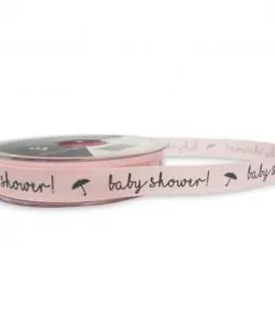 Lint per meter 1,5 cm breed Baby shower - roze