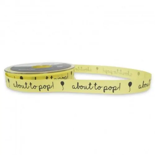 Lint per meter 1,5 cm breed about to pop - geel
