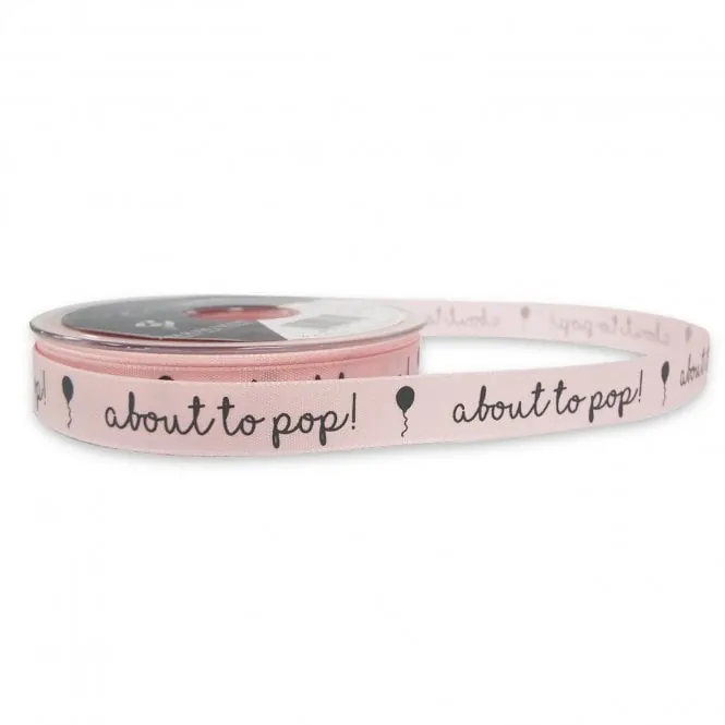 Lint per meter 1,5 cm breed about to pop - roze bij cake, bake & love 5 Lint per meter 1,5 cm breed about to pop - roze