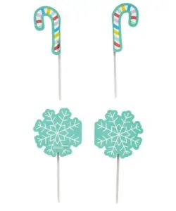 Alternative view of Wilton Treat Picks Snowflake & Candy Cane pk/12