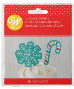 Wilton Treat Picks Snowflake & Candy Cane pk/12