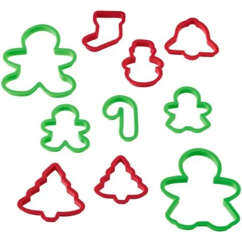 Wilton plastic cookie cutter christmas set/10 - afbeelding 2