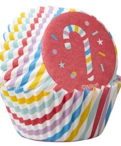 Wilton mini baking cups candy cane pk/100 bij cake, bake & love 9
