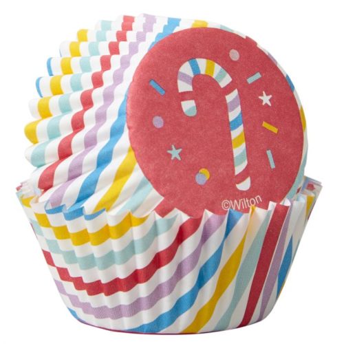 Wilton mini baking cups candy cane pk/100 bij cake, bake & love 6