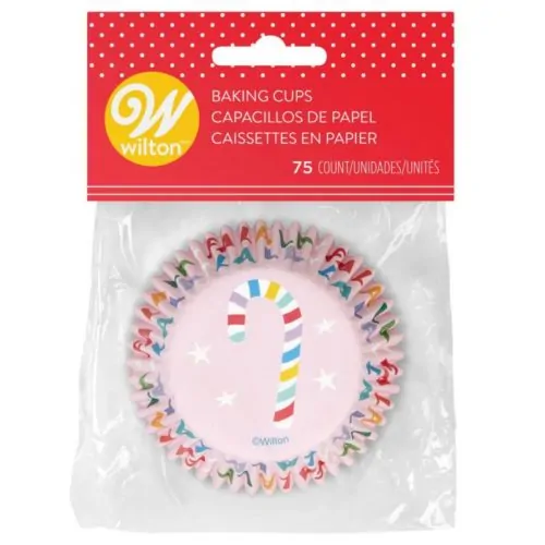 Wilton baking cups fa la la pk/75
