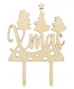 Kerst Caketopper Hout