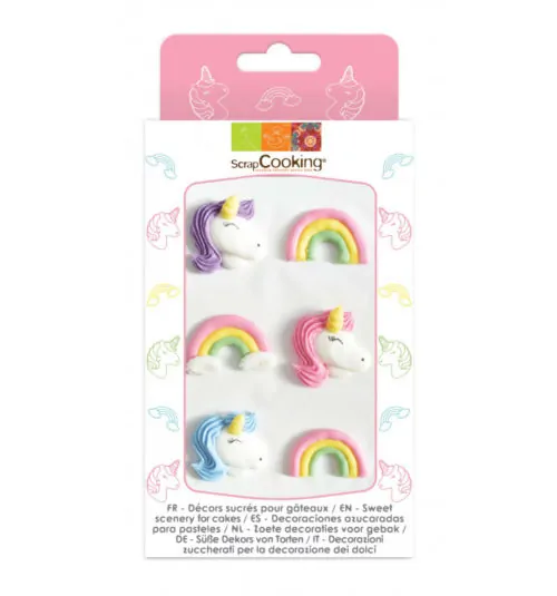 Suikerfiguren eenhoorn pastel