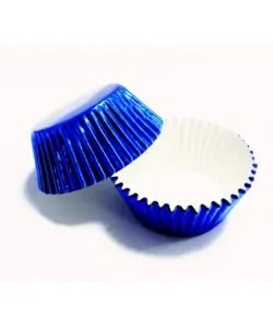 Pme cupcake cases foil lined - metalic blue pk/30 bij cake, bake & love 10