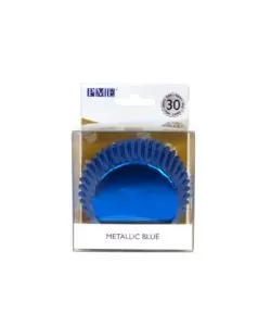 PME Cupcake Cases Foil Lined - Metalic Blue Pk/30