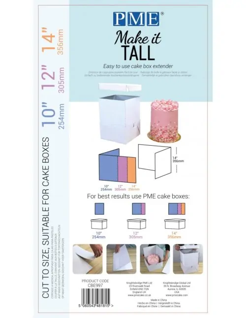 Pme make it tall cake box extender - single pack