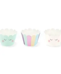 PartyDeco Cupcake Wrappers Unicorn Set/6