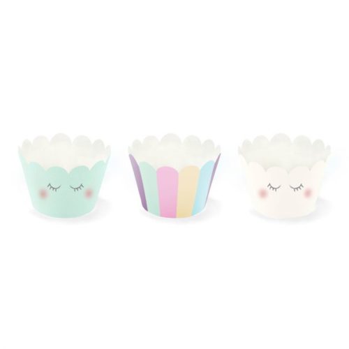 Partydeco cupcake wrappers unicorn set/6 bij cake, bake & love 4
