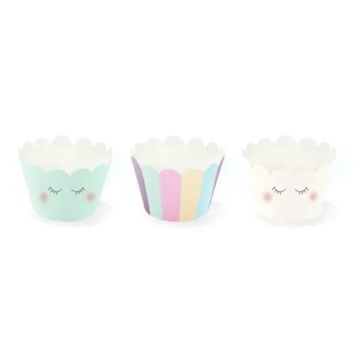 Partydeco cupcake wrappers unicorn set/6