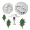 Larger veined holly leaf plunger cutters set/3 bij cake, bake & love 1