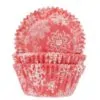 House of marie baking cups sneeuwkristal rood pk/50 bij cake, bake & love 3