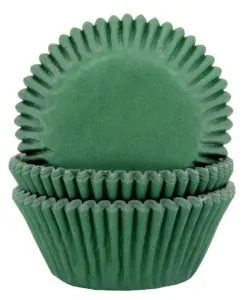 House of Marie Baking Cups Donkergroen pk/50