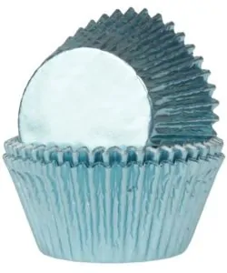 House of Marie MINI Baking Cups Folie Baby Blauw pk/36