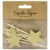 Partydeco cupcake toppers sterren - goud set/6 bij cake, bake & love 1