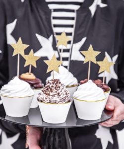 Partydeco cupcake toppers sterren - goud set/6 bij cake, bake & love 10