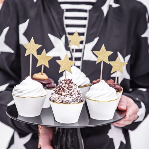 Partydeco cupcake toppers sterren - goud set/6 bij cake, bake & love 7