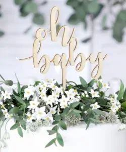Partydeco houten cake topper - oh baby bij cake, bake & love 10