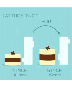 Pme tall patterned edge side scraper - latitude ring 4” & 6" bij cake, bake & love 15