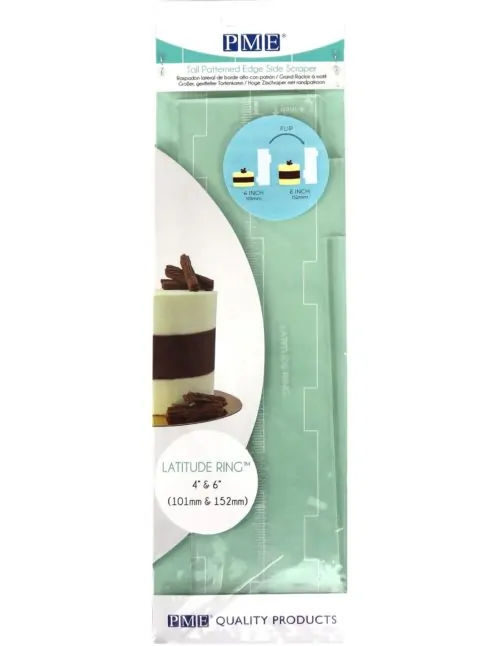 Pme tall patterned edge side scraper - latitude ring 4 & 6"