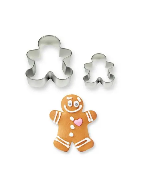 Cookies & cake gingerbread man cutters (set/2)
