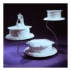 Swan shape chrome plated 3 tier cake stand bij cake, bake & love 1