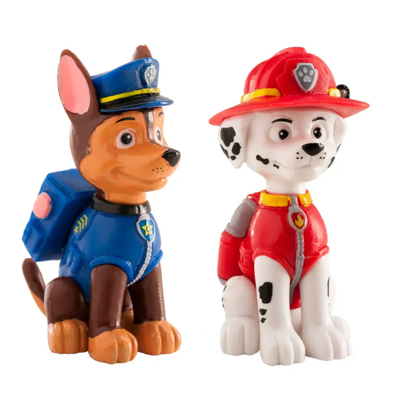Paw patrol plastic set chase & marshall 6 cm bij cake, bake & love 5 Paw patrol plastic set chase & marshall 6 cm