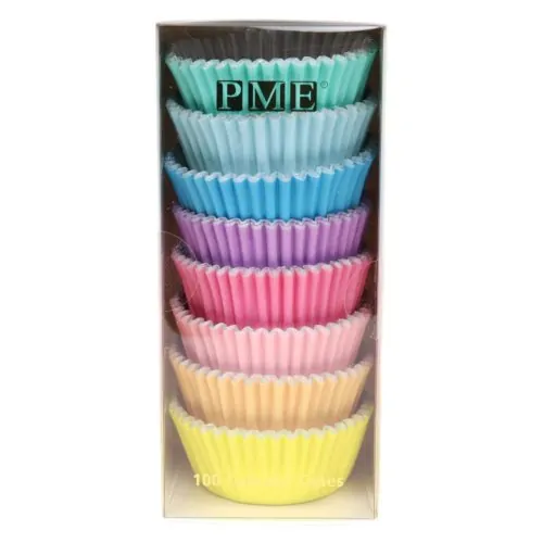 Pme baking cups pastel colour pk/100