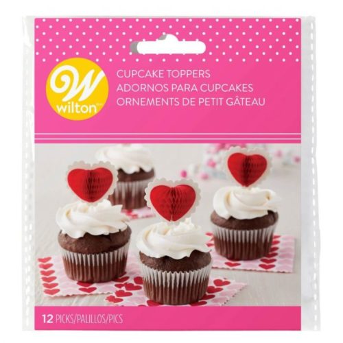 Wilton honeycomb heart cupcake toppers bij cake, bake & love 5