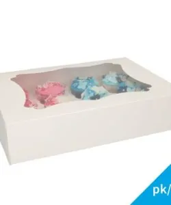FunCakes Cupcake Doos 12 - Blanco pk/25