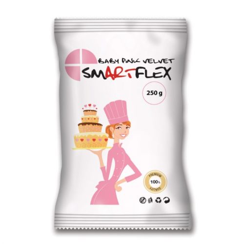 Smartflex fondant baby pink velvet 250g bij cake, bake & love 4