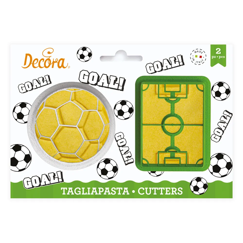 Koekjesuitsteker set voetbal bij cake, bake & love 5 Koekjesuitsteker set voetbal