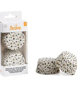 Baking Cups Black & Gold Stars 36 stuks