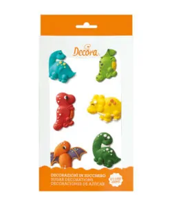Suikerdecoraties Jurassic Dino groot 6 stuks