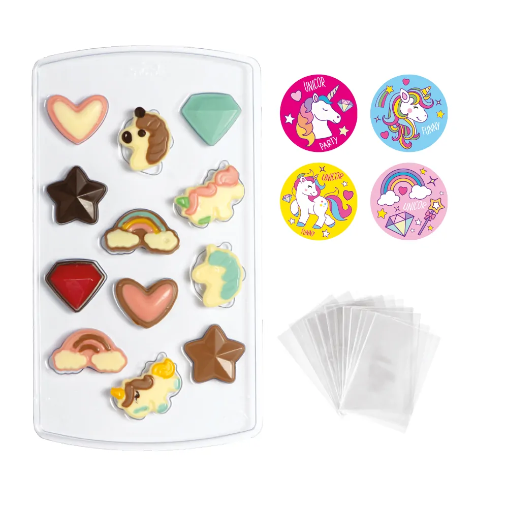 Decora candy mould unicorn set bij cake, bake & love 5 Decora candy mould unicorn set