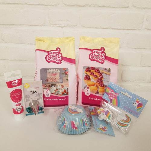 Eenhoorn regenboog cupcakes pakket bij cake, bake & love 5