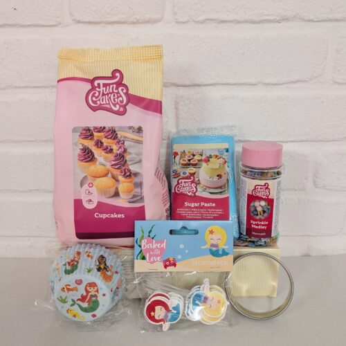 Zeemeermin cupcakes pakket