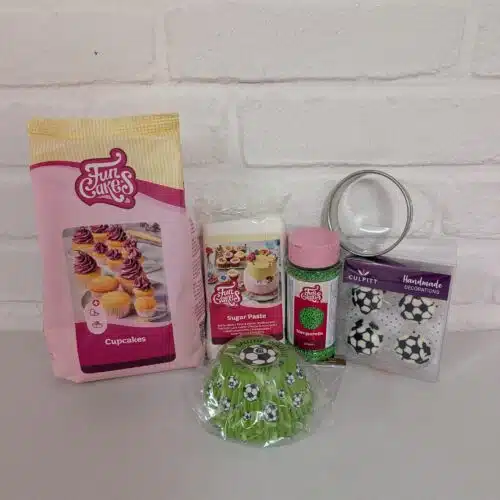 Voetbal cupcakes pakket