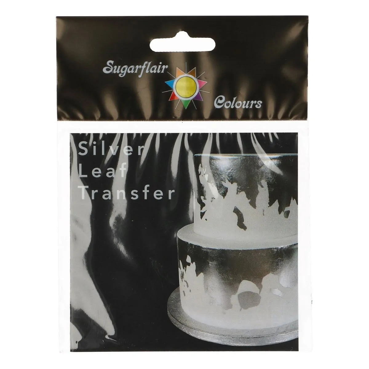 Sugarflair silver leaf transfer bij cake, bake & love 5 Sugarflair silver leaf transfer