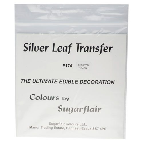 Sugarflair silver leaf transfer bij cake, bake & love 6