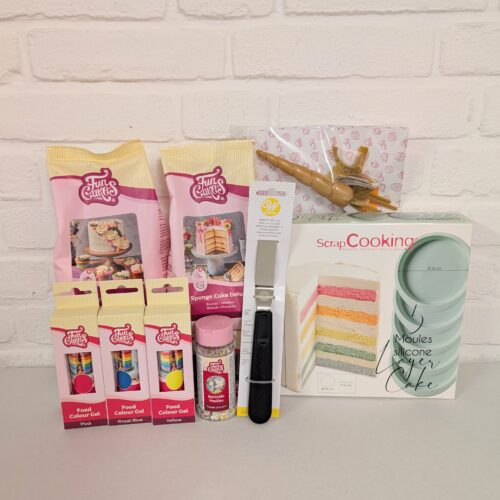 Regenboog eenhoorn taart deluxe pakket