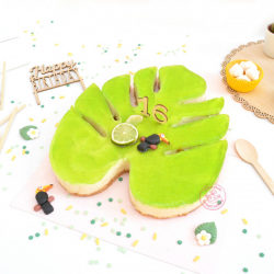 Bakrand xxl - tropical leave bij cake, bake & love 9