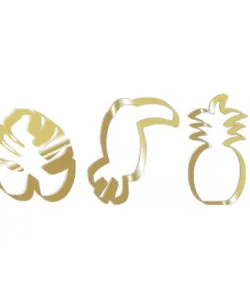 Koekjesuitstekers gold tropical 3 stuks bij cake, bake & love 10