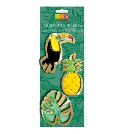 Koekjesuitstekers gold tropical 3 stuks