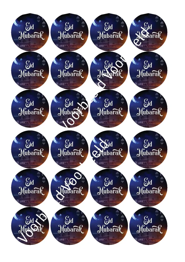 Eetbare cupcakeprint eid mubarak 4 - 24 cupcake rondjes bij cake, bake & love 5 Eetbare cupcakeprint eid mubarak 4 - 24 cupcake rondjes